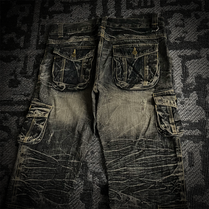 Topism Gimmick Multi Pocket Flared Jeans