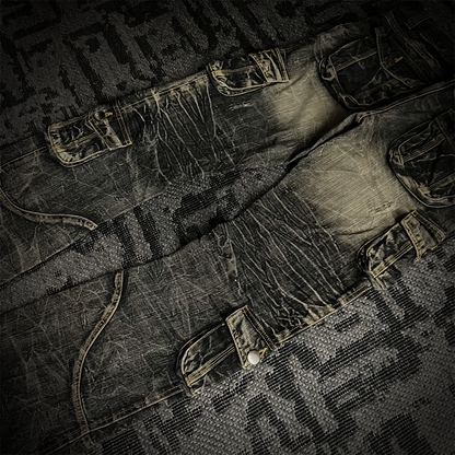 Topism Gimmick Multi Pocket Flared Jeans