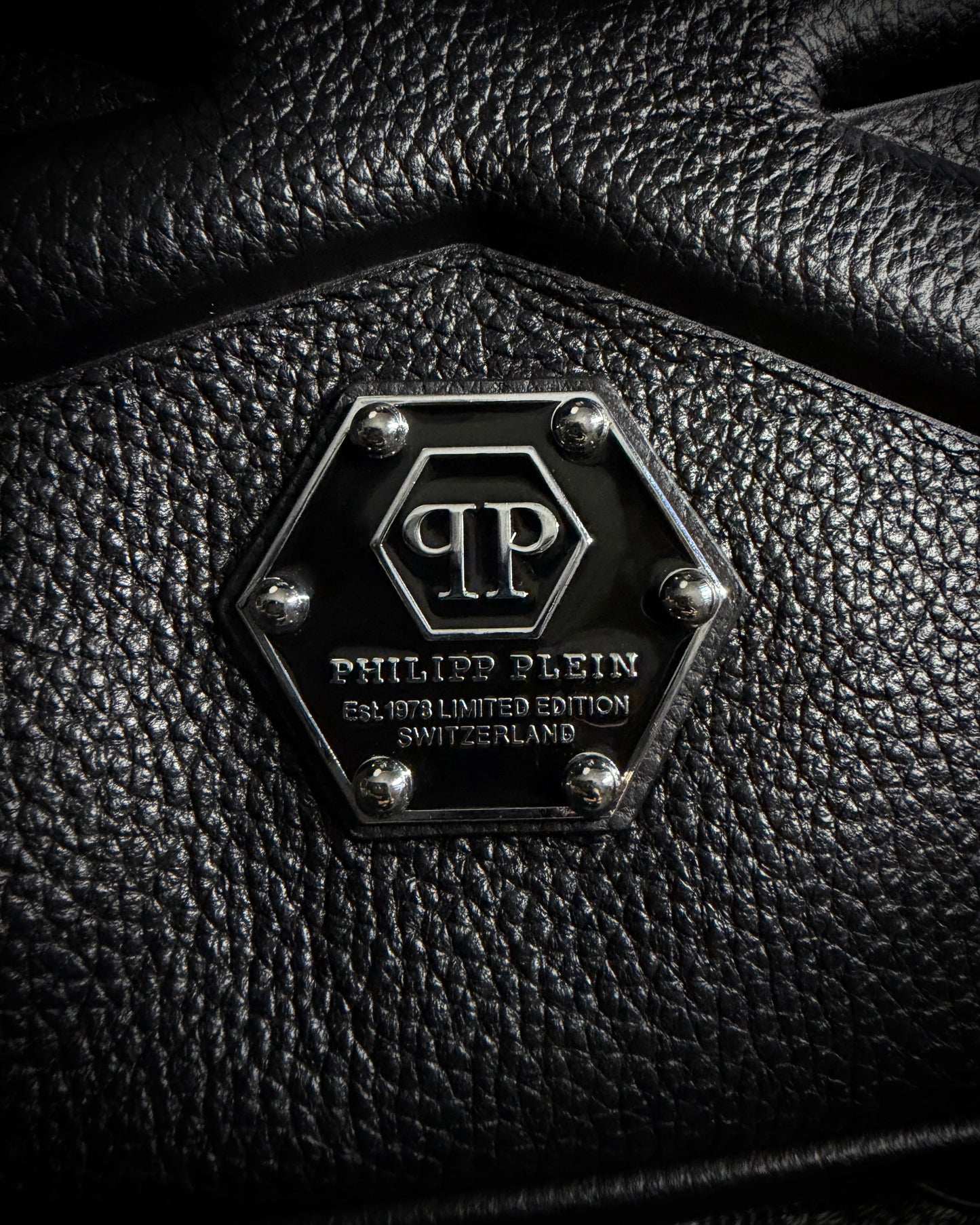 Philipp Plein Skull Leather Backpack