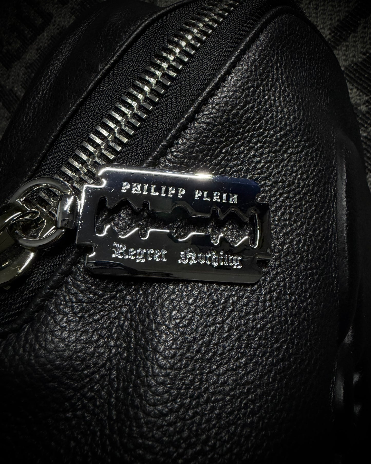 Philipp Plein Skull Leather Backpack