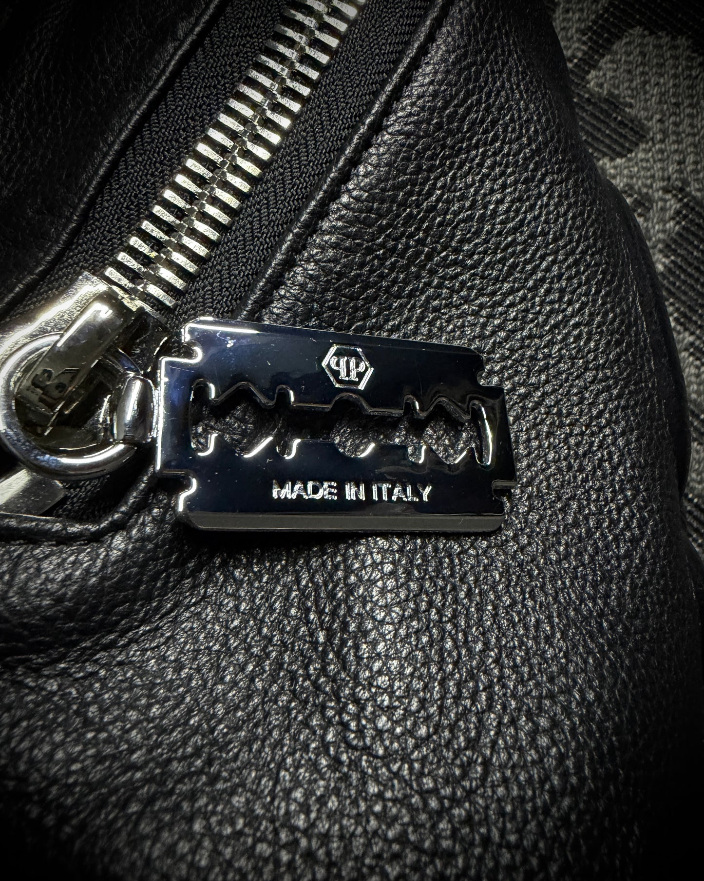 Philipp Plein Skull Leather Backpack