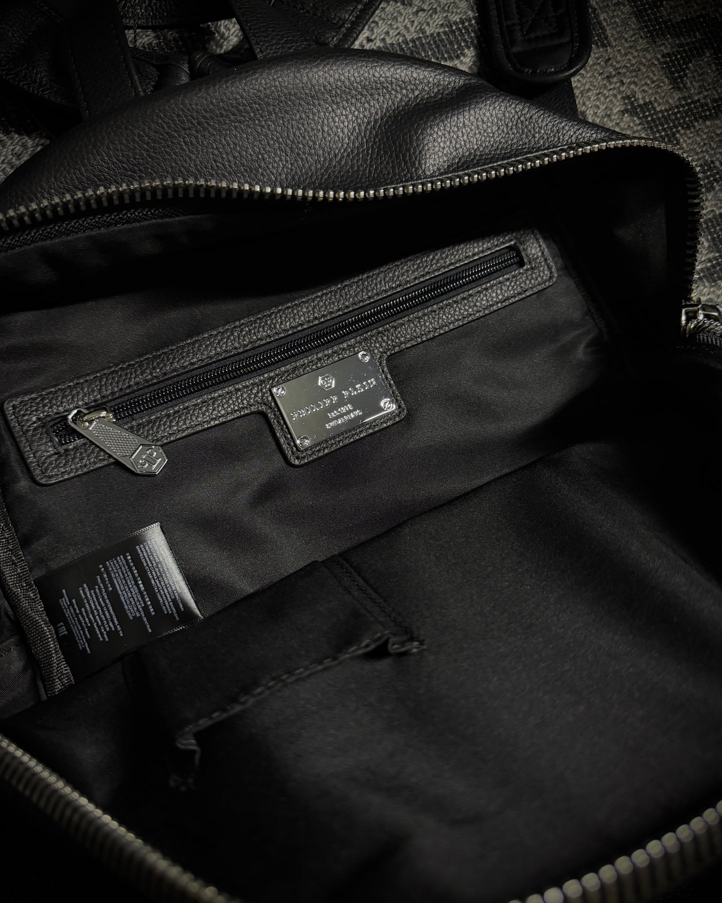 Philipp Plein Skull Leather Backpack