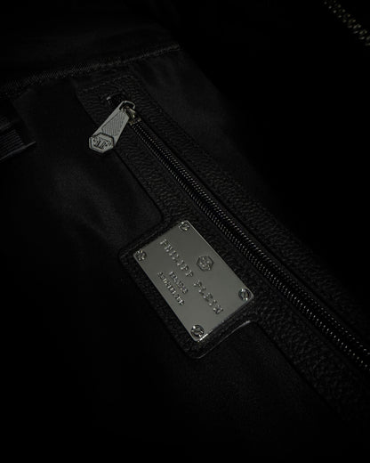 Philipp Plein Skull Leather Backpack