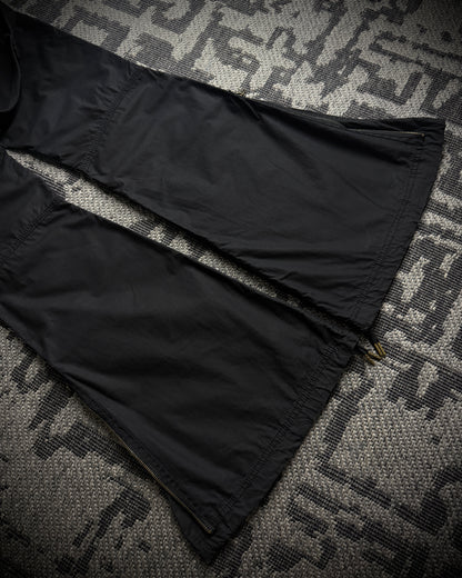 GOA Suspender Cargo Flared Pants Black