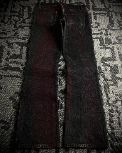 5351 Pour Les Hommes Crimson Yarn Panel Denim
