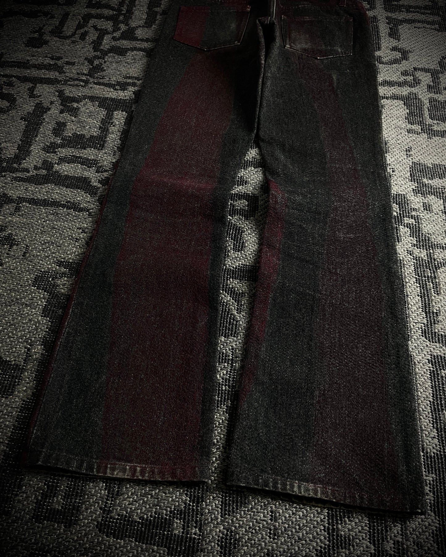5351 Pour Les Hommes Crimson Yarn Panel Denim