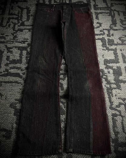 5351 Pour Les Hommes Crimson Yarn Panel Denim