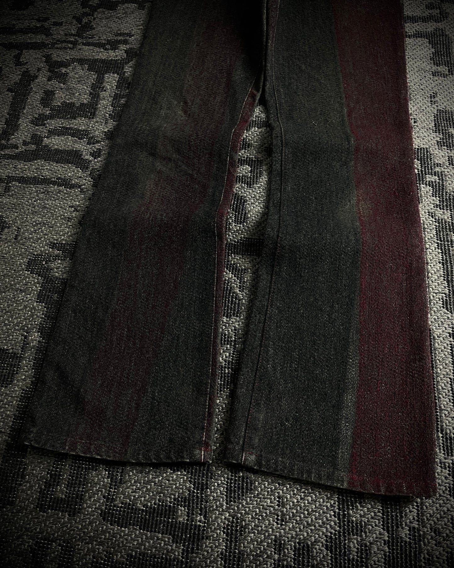 5351 Pour Les Hommes Crimson Yarn Panel Denim