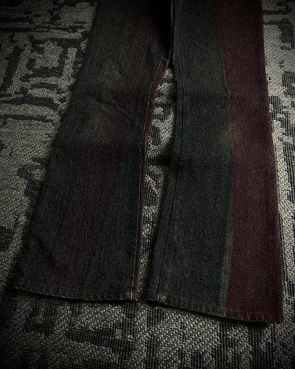 5351 Pour Les Hommes Crimson Yarn Panel Denim