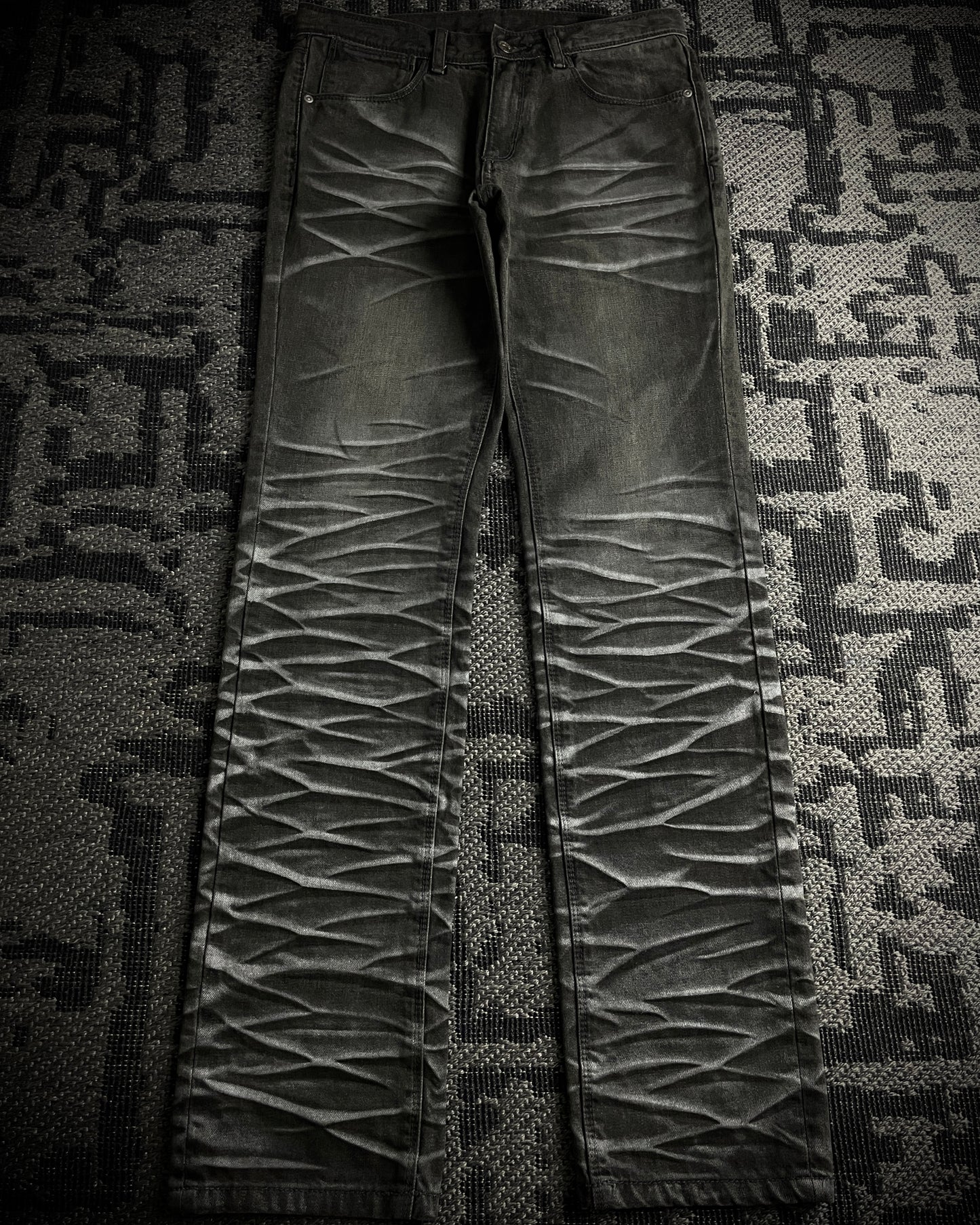 Semantic Design Whiskered Faded Skinny Jeans