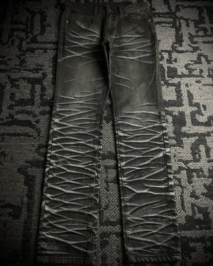 Semantic Design Whiskered Faded Skinny Jeans