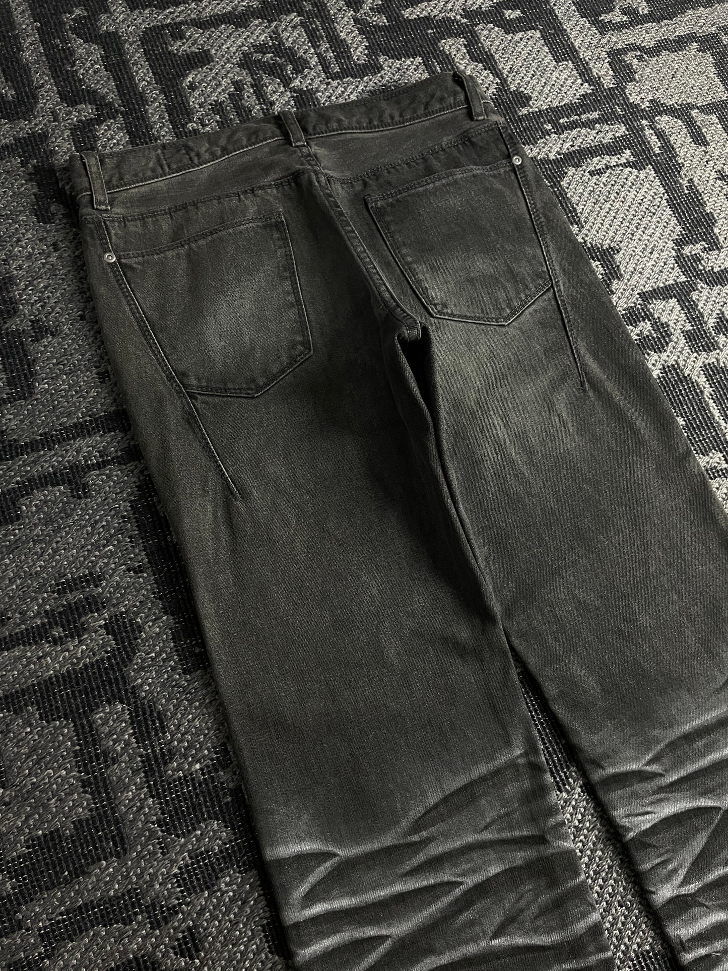 Semantic Design Whiskered Faded Skinny Jeans