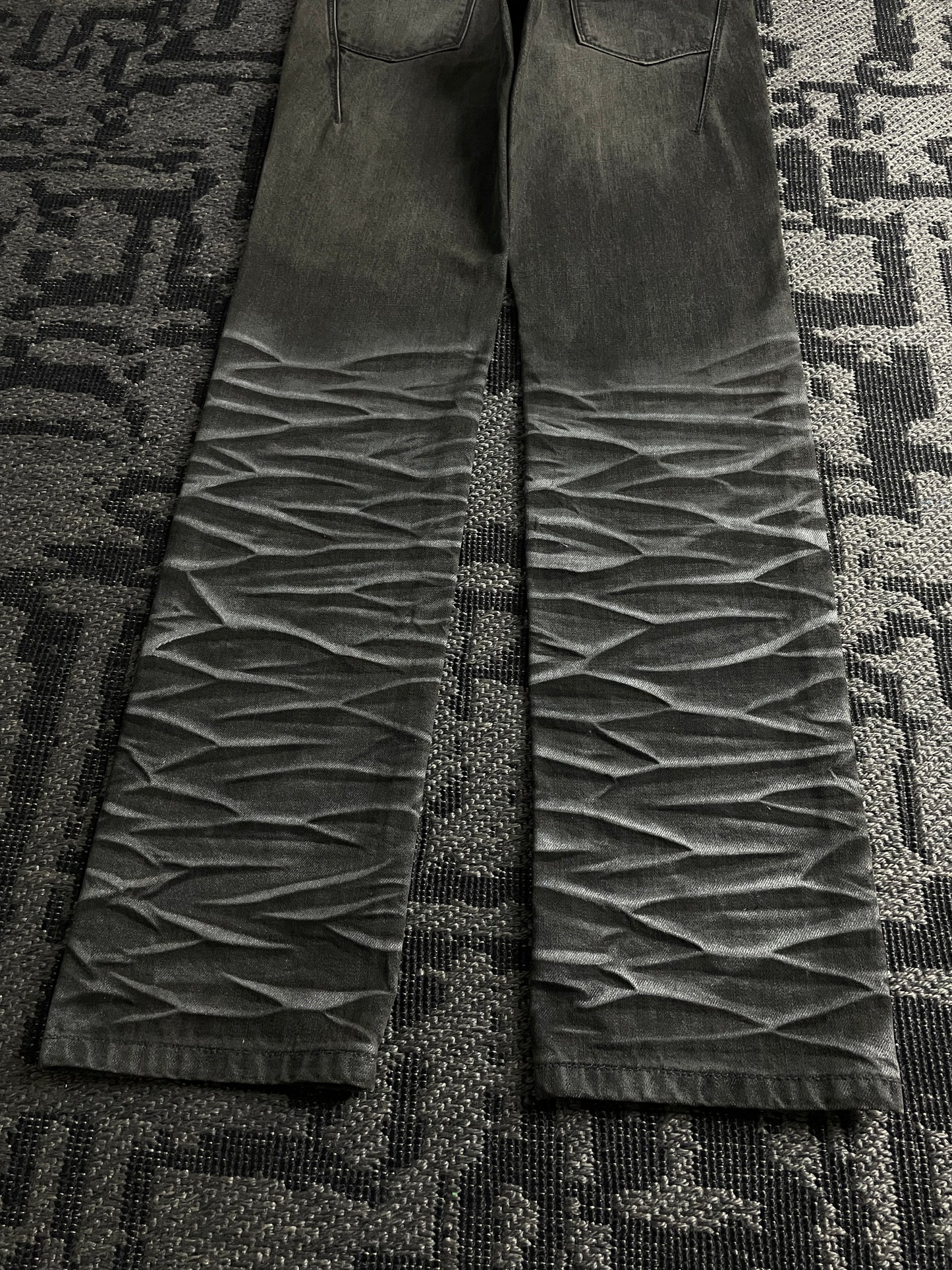 Semantic Design Whiskered Faded Skinny Jeans