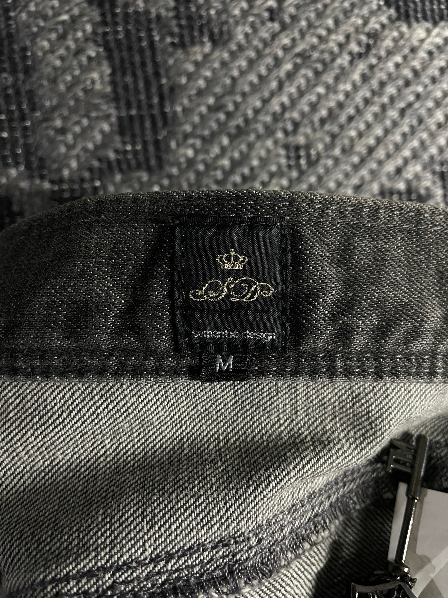 Semantic Design Whiskered Faded Skinny Jeans