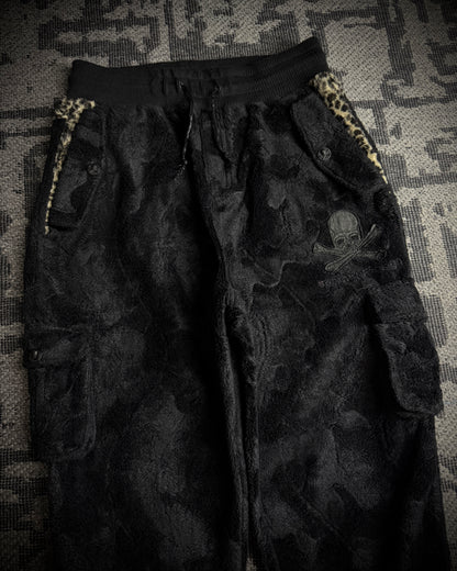 Roen × Semantic Design Skull Faux Fur Cargo Jogger Pants
