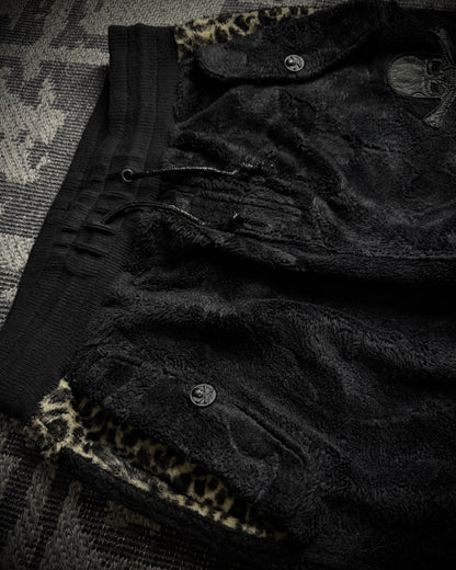 Roen × Semantic Design Skull Faux Fur Cargo Jogger Pants