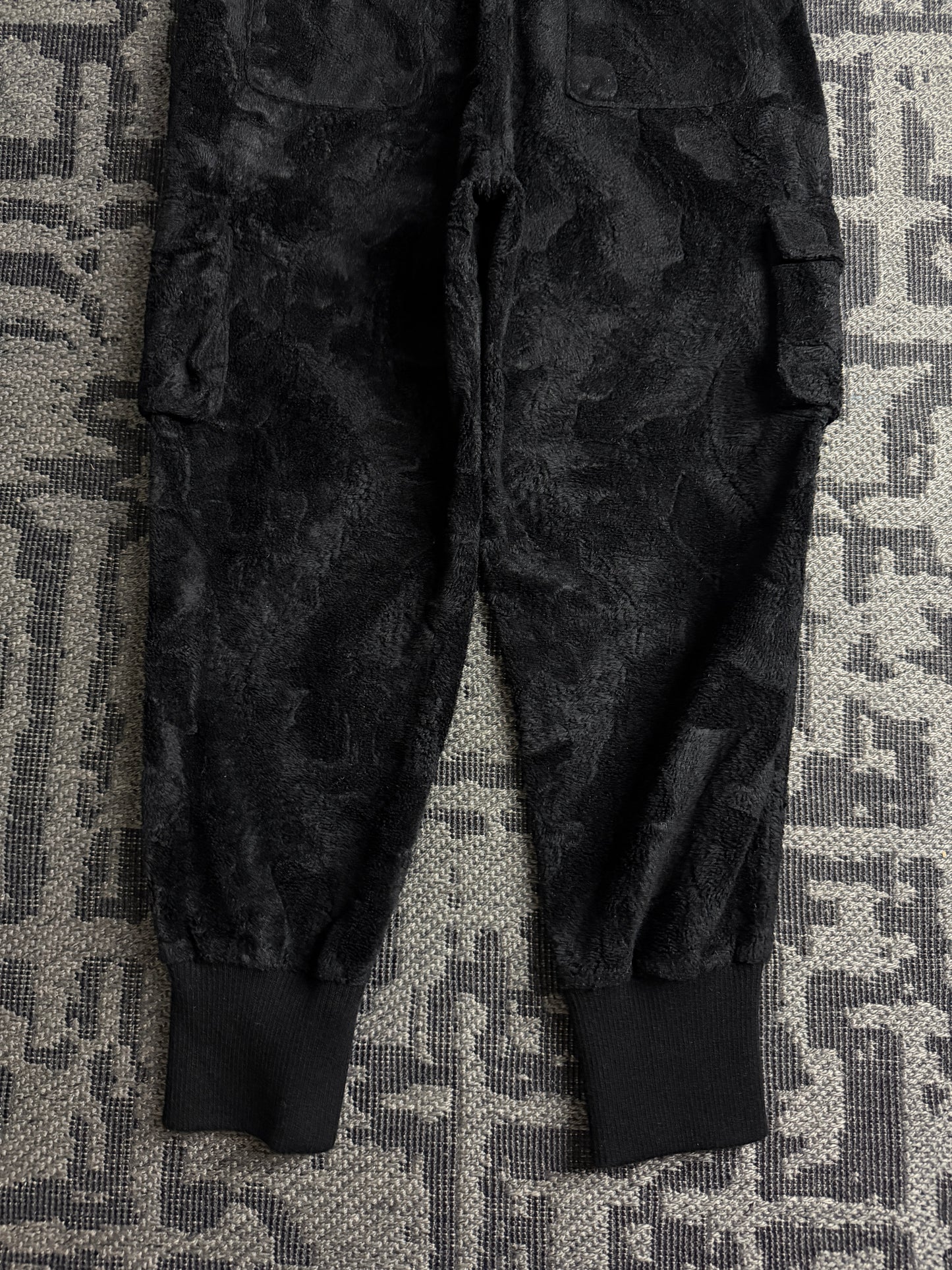 Roen × Semantic Design Skull Faux Fur Cargo Jogger Pants