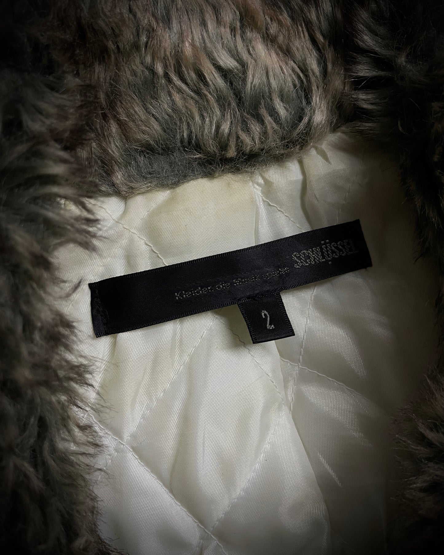 Schlussel  Aged Bone Faux Fur Rider Jacket