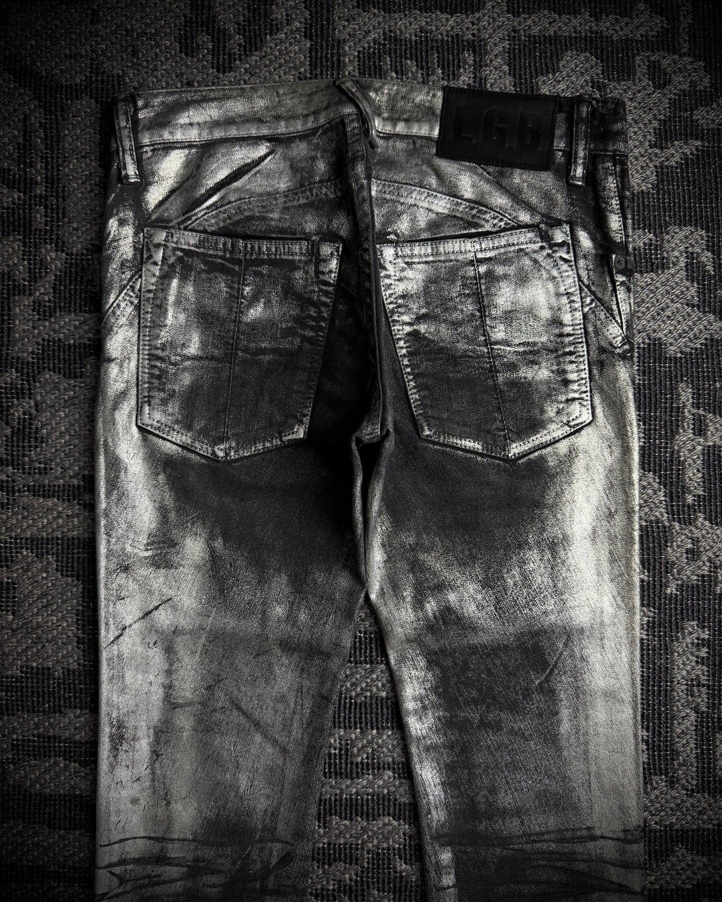 LGB Silver Metallic Skinny Denim