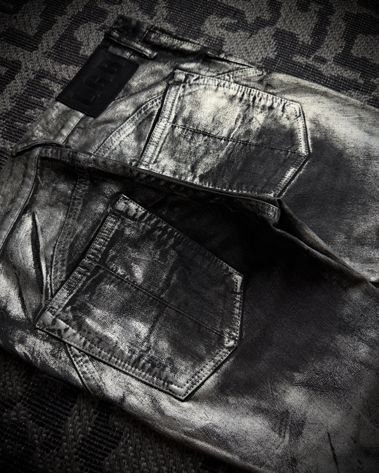 LGB Silver Metallic Skinny Denim