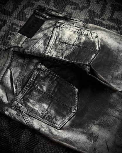 LGB Silver Metallic Skinny Denim