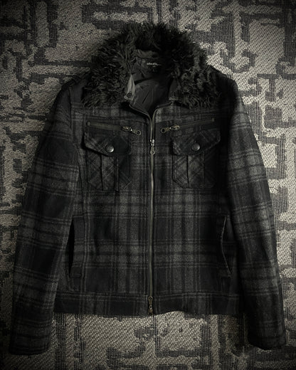 in the attic Plaid Wool-Blend Jacket