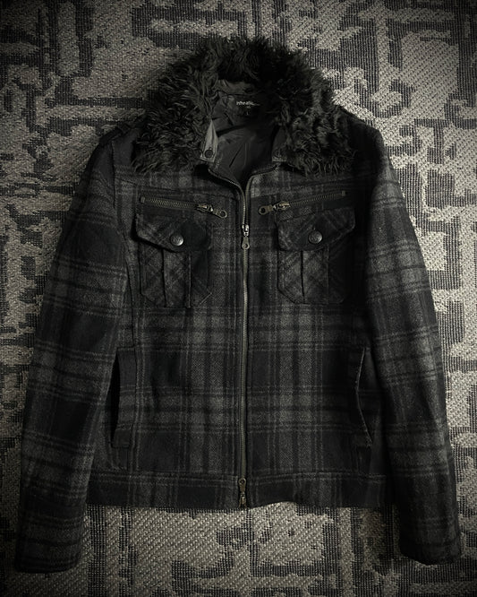 in the attic Plaid Wool-Blend Jacket