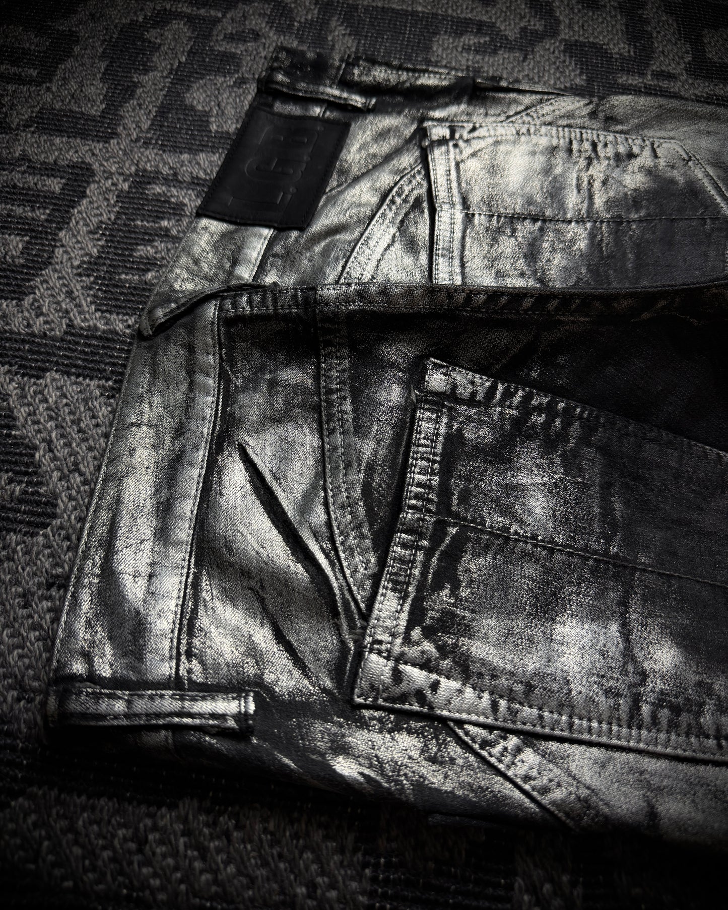 LGB Silver Metallic Skinny Denim