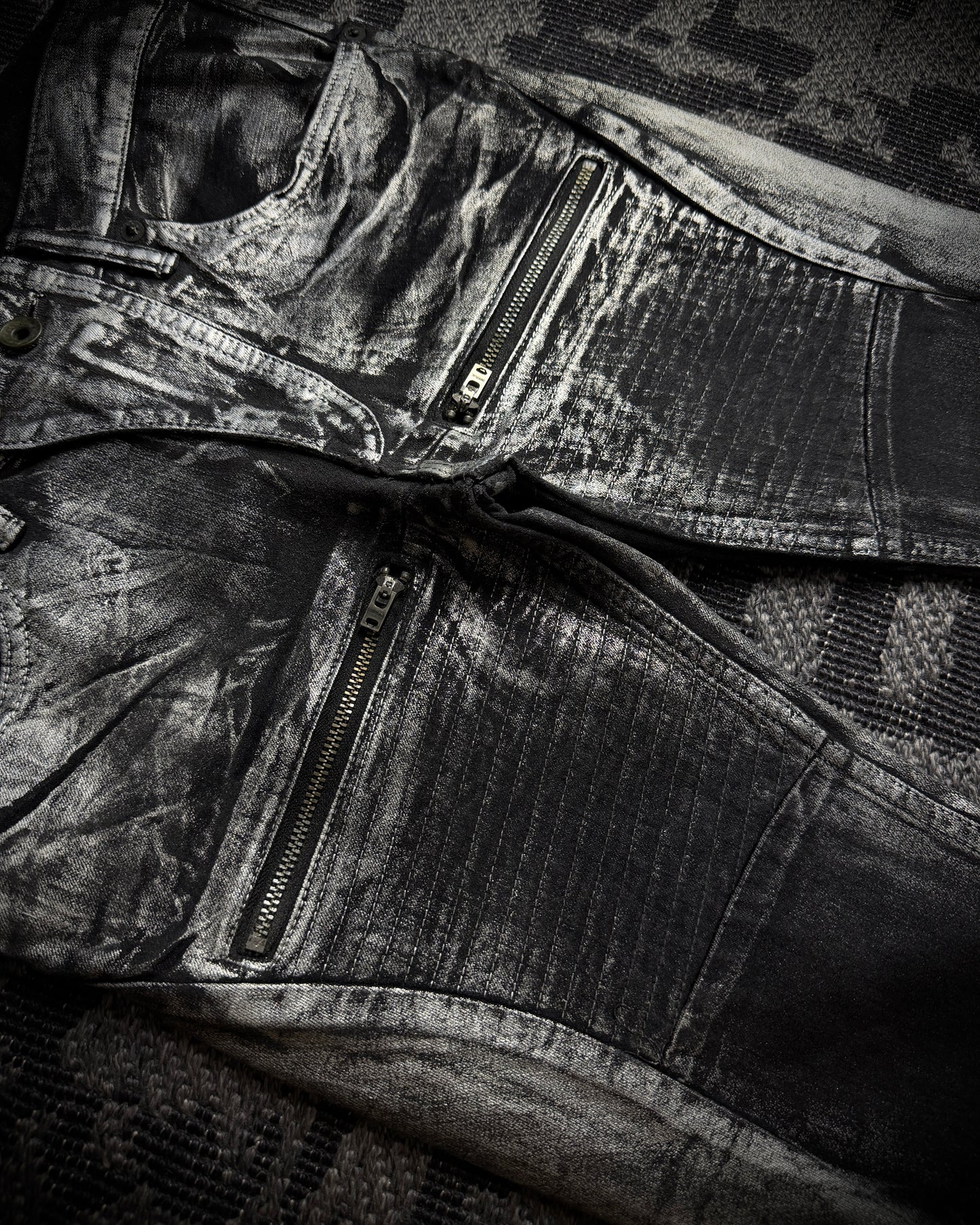 LGB Silver Metallic Skinny Denim