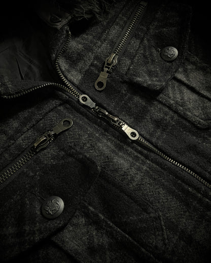 in the attic Plaid Wool-Blend Jacket