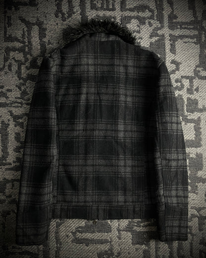 in the attic Plaid Wool-Blend Jacket