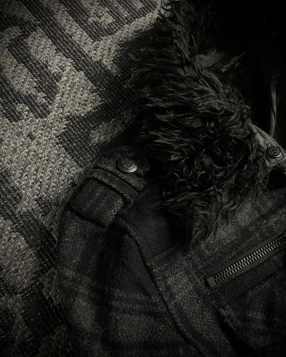 in the attic Plaid Wool-Blend Jacket