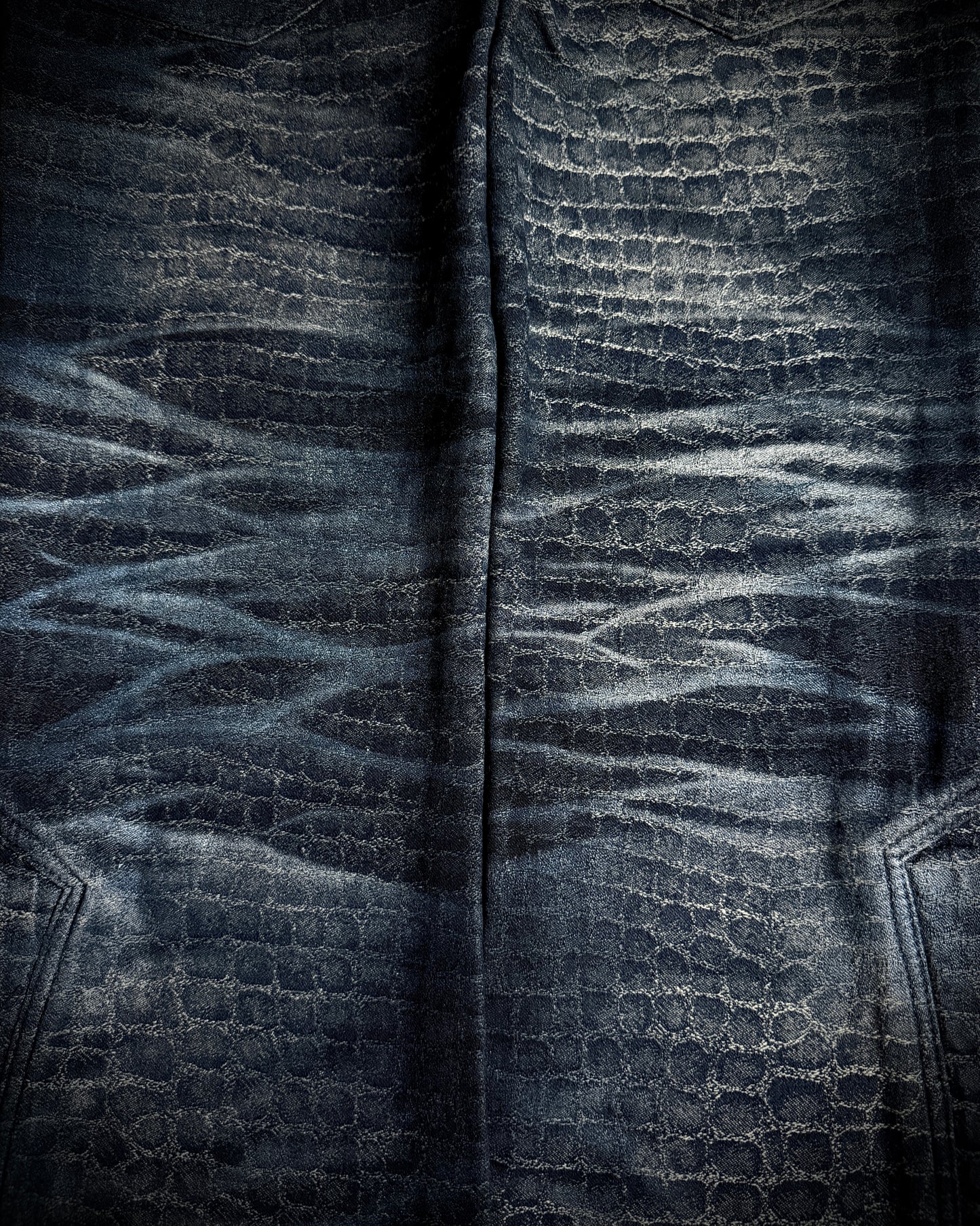 Tornado Mart Crocodile Lace-Up Flared Pants