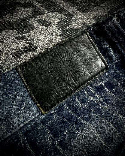 Tornado Mart Crocodile Lace-Up Flared Pants