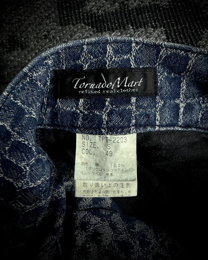 Tornado Mart Crocodile Lace-Up Flared Pants