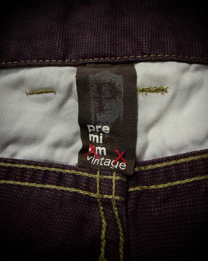 Premium Vintage Whiskered Multi Zip Bootcut Denim