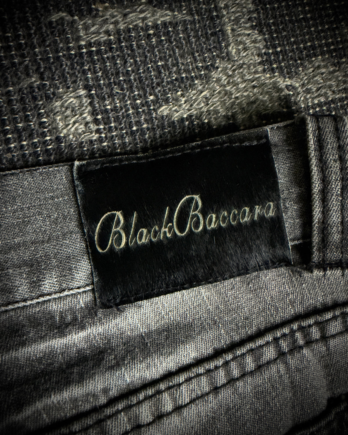 Black Baccara Multi Zip Flared Jeans