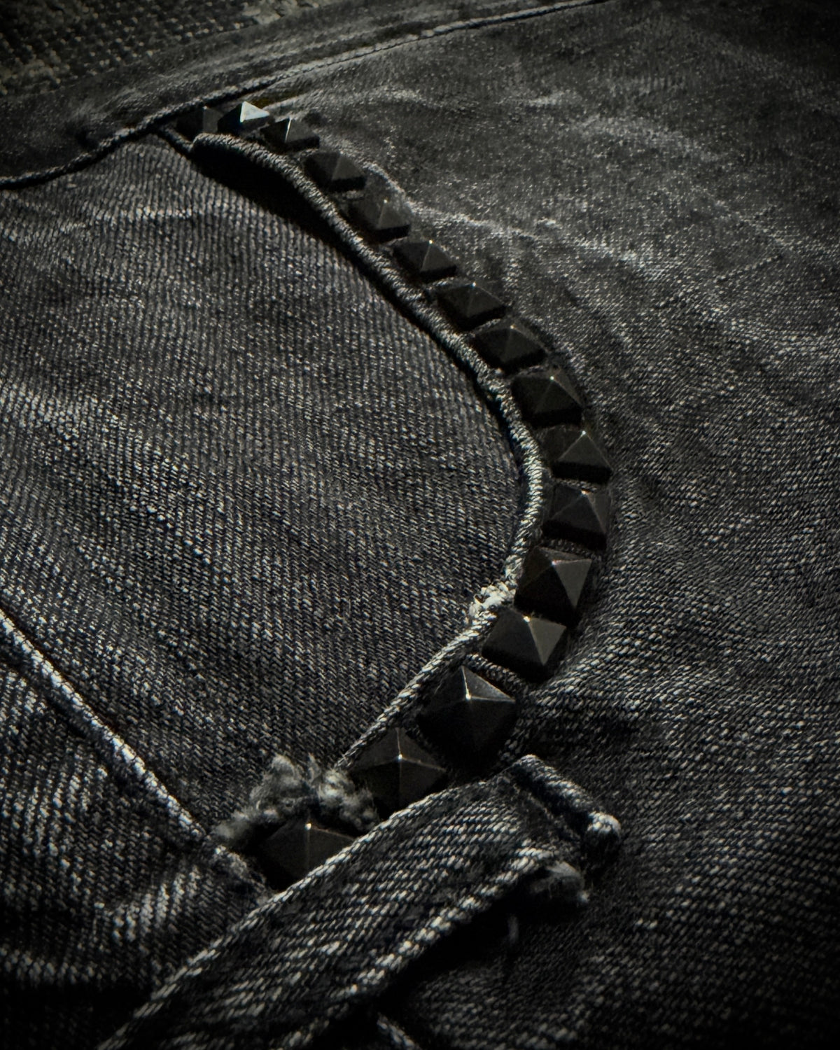 Black Baccara Whisker Fade Bootcut Jeans