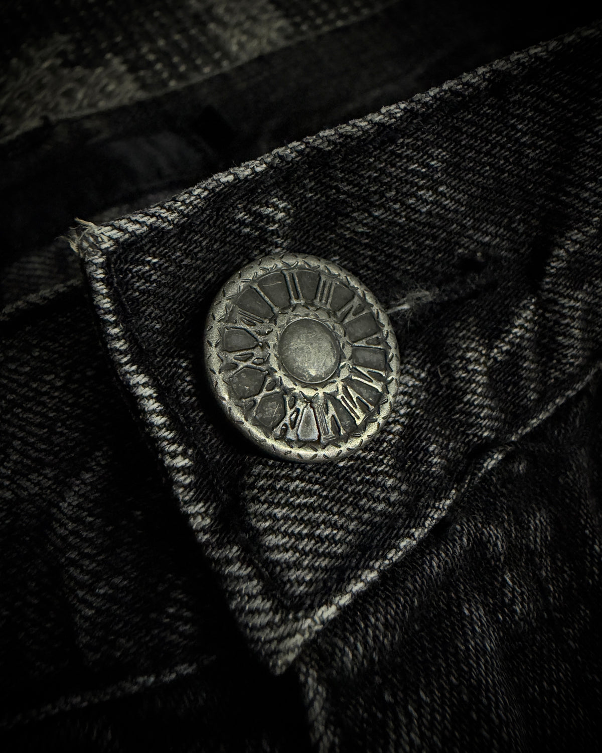 Black Baccara Whisker Fade Bootcut Jeans