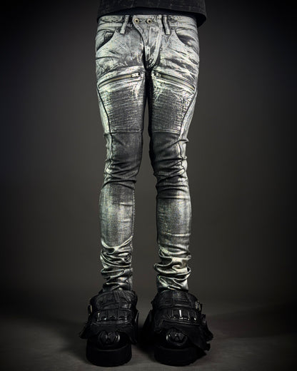 LGB Silver Metallic Skinny Denim
