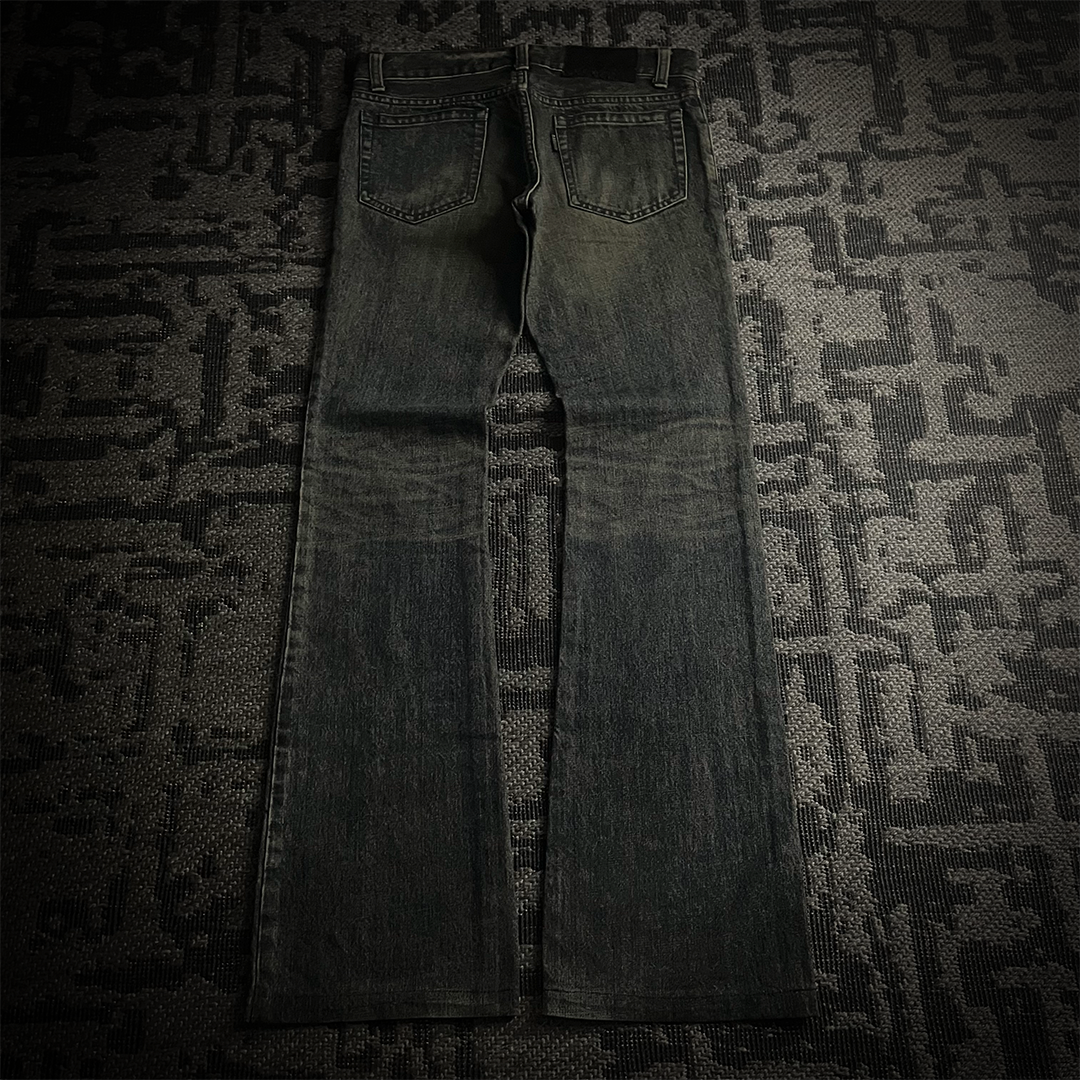 5351 Pour Les Hommes Mud Wash Distressed Flared Jeans