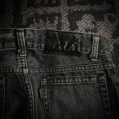 5351 Pour Les Hommes Mud Wash Distressed Flared Jeans