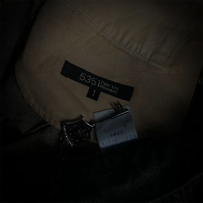 5351 Pour Les Hommes Mud Wash Distressed Flared Jeans