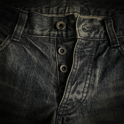 5351 Pour Les Hommes Mud Wash Distressed Flared Jeans