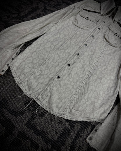 LGB Tonal Leopard Jacquard Flare Shirt