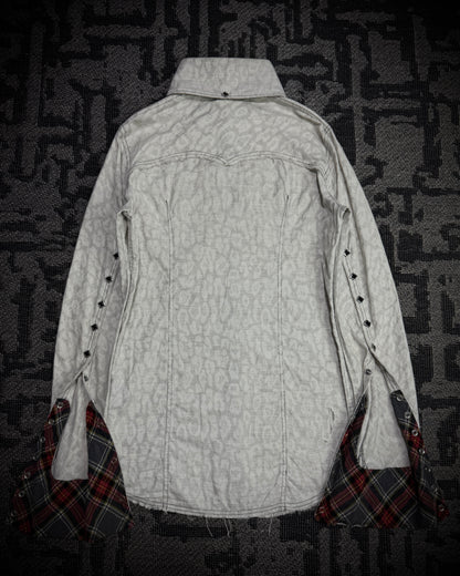 LGB Tonal Leopard Jacquard Flare Shirt