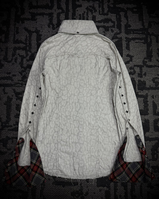 LGB Tonal Leopard Jacquard Flare Shirt