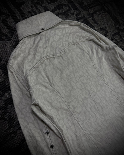 LGB Tonal Leopard Jacquard Flare Shirt