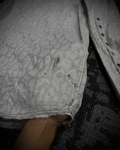 LGB Tonal Leopard Jacquard Flare Shirt