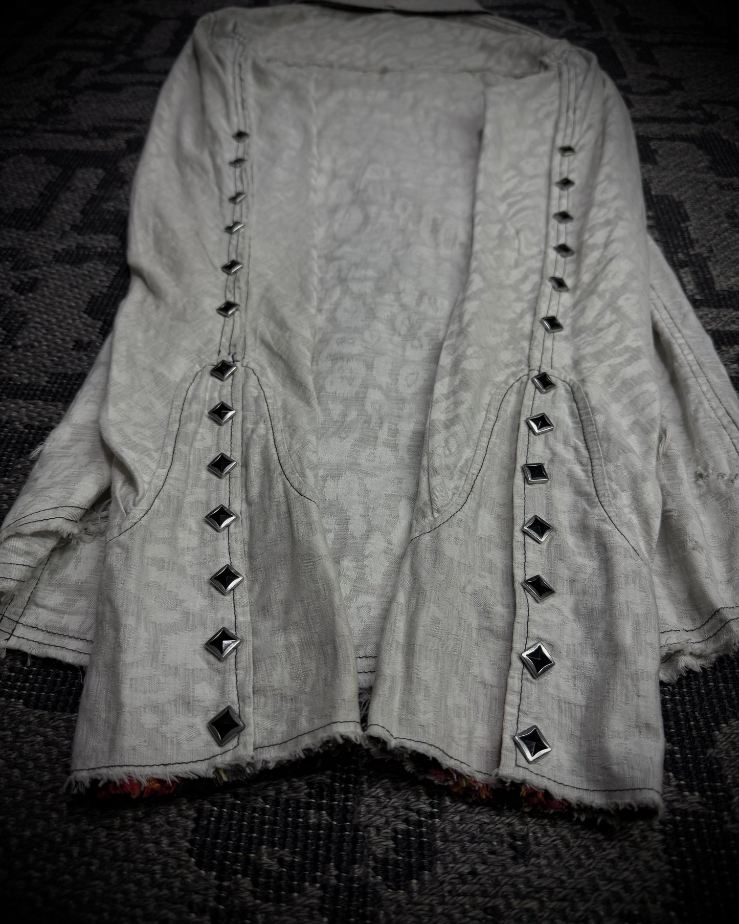 LGB Tonal Leopard Jacquard Flare Shirt